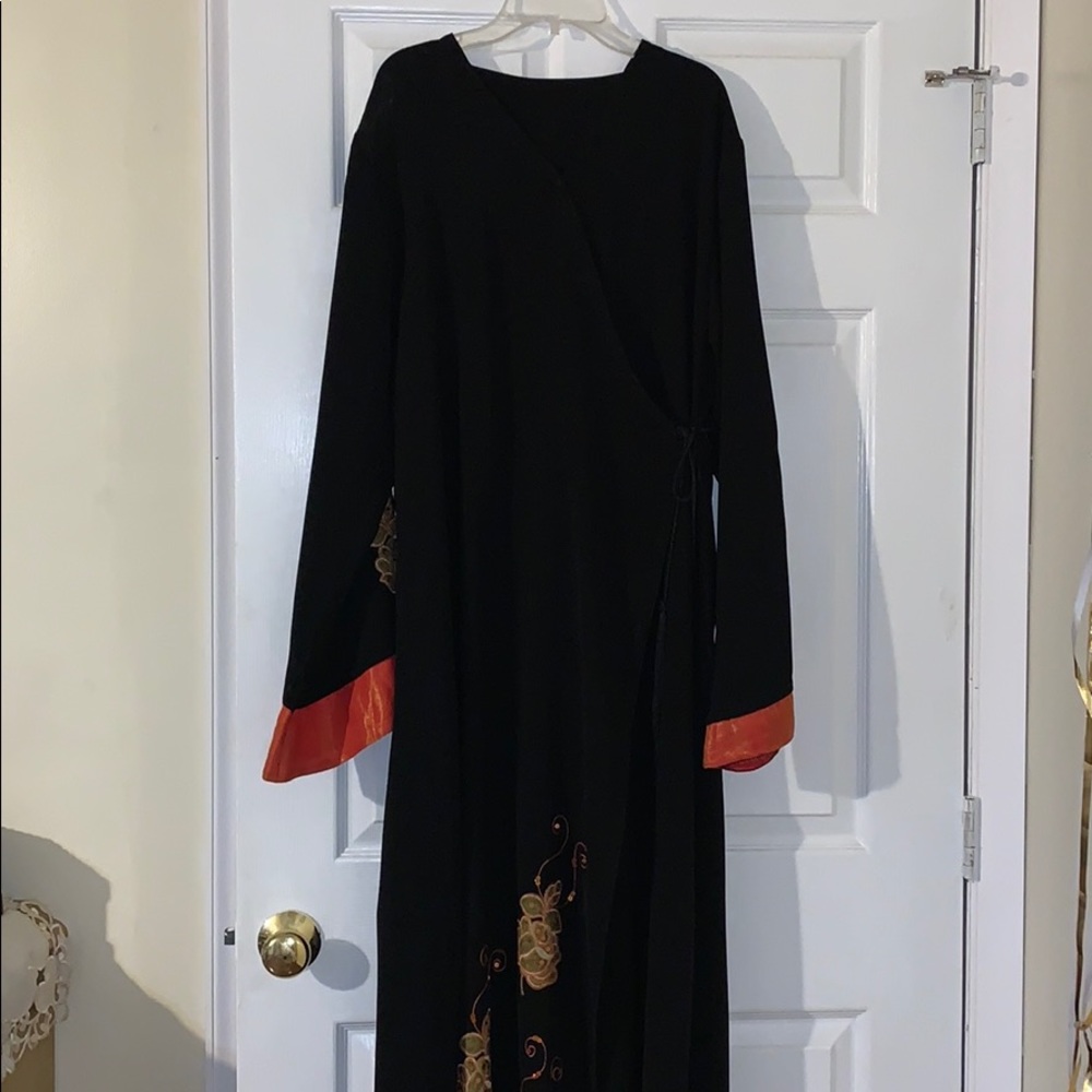 Black and orange abaya (Moroccan style)